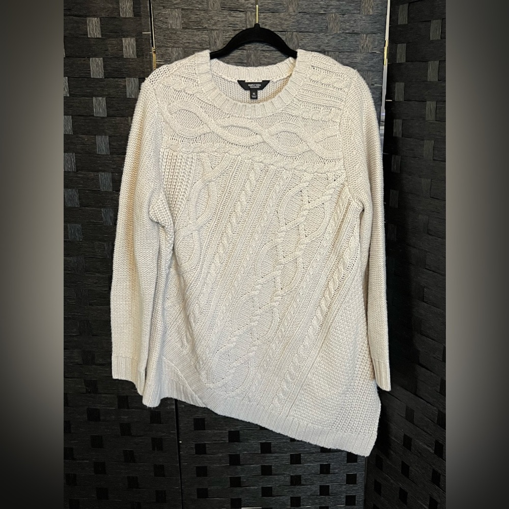 NWOT Simply VERA WANG Cable Knit SWEATER Tunic Top